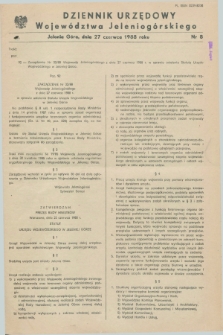 Dziennik Urzędowy Województwa Jeleniogórskiego. 1988, nr 8 (27 czerwca)