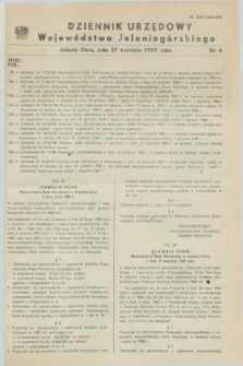 Dziennik Urzędowy Województwa Jeleniogórskiego. 1989, nr 6 (27 kwietnia)