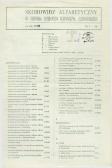 Dziennik Urzędowy Województwa Jeleniogórskiego. 1990, Skorowidz alfabetyczny