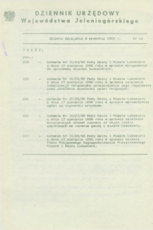 Dziennik Urzędowy Województwa Jeleniogórskiego. 1990, nr 14 (8 września)