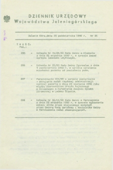 Dziennik Urzędowy Województwa Jeleniogórskiego. 1990, nr 21 (15 października)