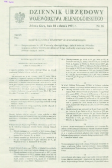 Dziennik Urzędowy Województwa Jeleniogórskiego. 1991, nr 16 (18 kwietnia)