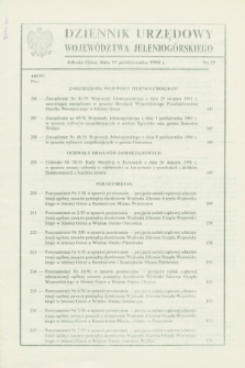 Dziennik Urzędowy Województwa Jeleniogórskiego. 1991, nr 29 (15 października)