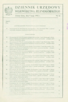 Dziennik Urzędowy Województwa Jeleniogórskiego. 1992, nr 11 (5 maja)