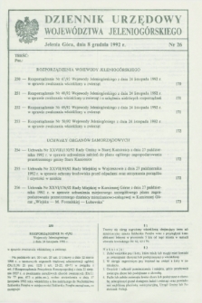 Dziennik Urzędowy Województwa Jeleniogórskiego. 1992, nr 26 (8 grudnia)