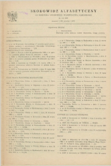 Dziennik Urzędowy Województwa Zamojskiego. 1985, Skorowidz Alfabetyczny do Dziennika Urzędowego Województwa Zamojskiego za rok 1985