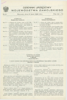 Dziennik Urzędowy Województwa Zamojskiego. 1985, nr 9 (31 lipca)