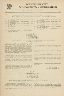 Dziennik Urzędowy Województwa Zamojskiego. 1985, nr 11 (20 października)