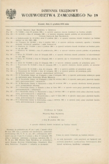 Dziennik Urzędowy Województwa Zamojskiego. 1985, nr 19 (15 grudnia)