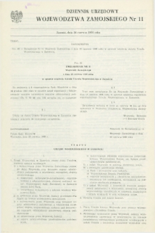 Dziennik Urzędowy Województwa Zamojskiego. 1988, nr 11 (24 czerwca)