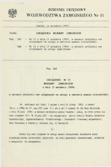 Dziennik Urzędowy Województwa Zamojskiego. 1989, nr 11 (16 września)