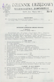 Dziennik Urzędowy Województwa Zamojskiego. 1992, nr 6 (19 marca)
