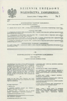 Dziennik Urzędowy Województwa Zamojskiego. 1993, nr 3 (17 lutego)