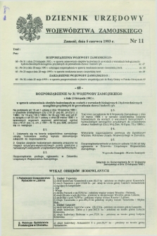 Dziennik Urzędowy Województwa Zamojskiego. 1993, nr 11 (5 czerwca)