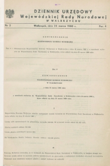 Dziennik Urzędowy Wojewódzkiej Rady Narodowej w Wałbrzychu. 1980, nr 2 (25 marca)