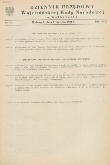 Dziennik Urzędowy Wojewódzkiej Rady Narodowej w Wałbrzychu. 1984, nr 5 (6 czerwca)