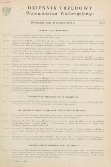 Dziennik Urzędowy Województwa Wałbrzyskiego. 1984, nr 3 (29 grudnia)