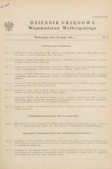 Dziennik Urzędowy Województwa Wałbrzyskiego. 1985, nr 2 (10 maja)