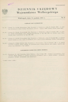 Dziennik Urzędowy Województwa Wałbrzyskiego. 1985, nr 6 (31 grudnia)