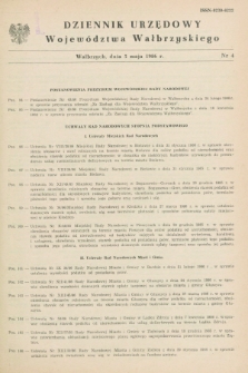 Dziennik Urzędowy Województwa Wałbrzyskiego. 1986, nr 4 (5 maja)