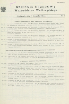 Dziennik Urzędowy Województwa Wałbrzyskiego. 1986, nr 6 (17 listopada)