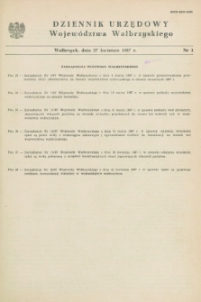 Dziennik Urzędowy Województwa Wałbrzyskiego. 1987, nr 3 (27 kwietnia)