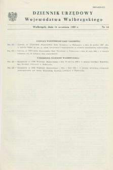 Dziennik Urzędowy Województwa Wałbrzyskiego. 1988, nr 14 (16 września)