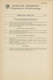 Dziennik Urzędowy Województwa Wałbrzyskiego. 1989, nr 4 (14 lutego)