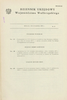 Dziennik Urzędowy Województwa Wałbrzyskiego. 1989, nr 14 (10 września)