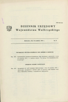 Dziennik Urzędowy Województwa Wałbrzyskiego. 1989, nr 15 (30 września)