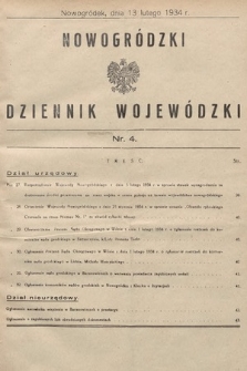Nowogródzki Dziennik Wojewódzki. 1934, nr 4