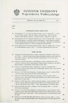Dziennik Urzędowy Województwa Wałbrzyskiego. 1991, nr 4 (28 lutego)