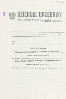 Dziennik Urzędowy Województwa Wałbrzyskiego. 1992, nr 17 (19 października)