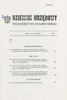 Dziennik Urzędowy Województwa Wałbrzyskiego. 1992, nr 22 (21 grudnia)