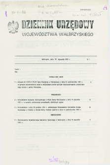 Dziennik Urzędowy Województwa Wałbrzyskiego. 1993, nr 1 (26 stycznia)