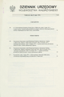 Dziennik Urzędowy Województwa Wałbrzyskiego. 1995, nr 8 (25 maja)