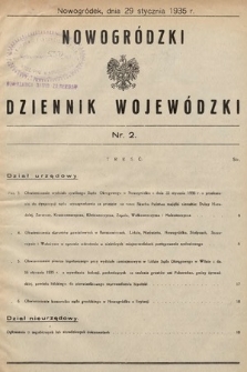Nowogródzki Dziennik Wojewódzki. 1935, nr 2