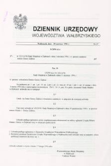 Dziennik Urzędowy Województwa Wałbrzyskiego. 1996, nr 17 (29 czerwca)