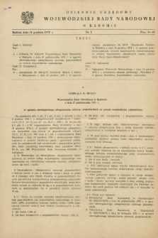 Dziennik Urzędowy Wojewódzkiej Rady Narodowej w Radomiu. 1975, nr 2 (16 grudnia)