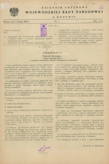 Dziennik Urzędowy Wojewódzkiej Rady Narodowej w Radomiu. 1976, nr 1 (7 lutego)