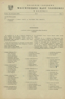 Dziennik Urzędowy Wojewódzkiej Rady Narodowej w Radomiu. 1976, nr 2 (25 marca)