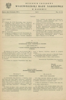 Dziennik Urzędowy Wojewódzkiej Rady Narodowej w Radomiu. 1976, nr 6 (19 sierpnia)