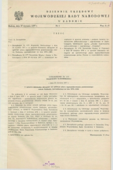 Dziennik Urzędowy Wojewódzkiej Rady Narodowej w Radomiu. 1977, nr 1 (27 stycznia)