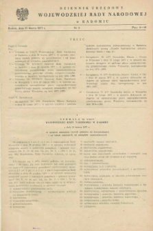Dziennik Urzędowy Wojewódzkiej Rady Narodowej w Radomiu. 1977, nr 2 (31 marca)