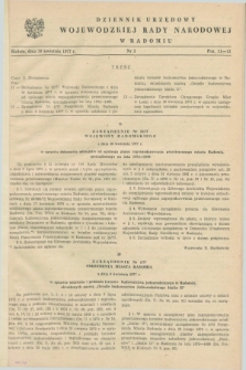 Dziennik Urzędowy Wojewódzkiej Rady Narodowej w Radomiu. 1977, nr 3 (30 kwietnia)