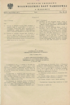 Dziennik Urzędowy Wojewódzkiej Rady Narodowej w Radomiu. 1977, nr 6 (25 lipca)