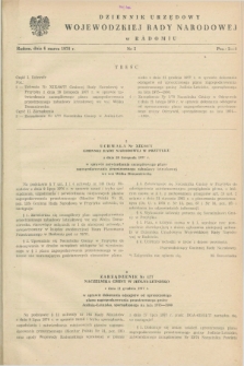 Dziennik Urzędowy Wojewódzkiej Rady Narodowej w Radomiu. 1978, nr 2 (6 marca)