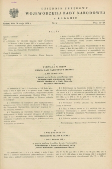 Dziennik Urzędowy Wojewódzkiej Rady Narodowej w Radomiu. 1978, nr 5 (30 maja)