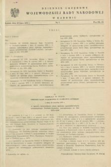 Dziennik Urzędowy Wojewódzkiej Rady Narodowej w Radomiu. 1978, nr 7 (29 lipca)