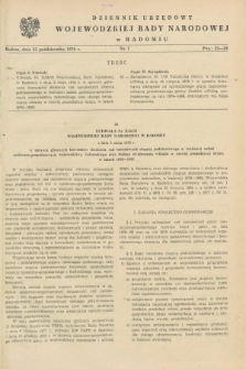 Dziennik Urzędowy Wojewódzkiej Rady Narodowej w Radomiu. 1979, nr 7 (25 października)